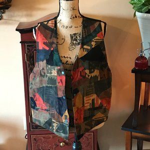 Leather Patchwork Vest